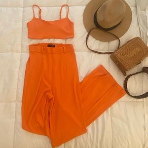 JLUX Label Pancer orange ribbed set